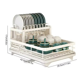 Escorredor de Louças Ajustável para Pia - Prateleira de Armazenamento de Talheres