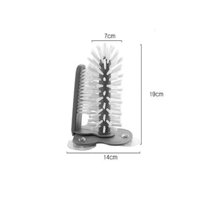 Escova de Limpeza para Copos com Ventosa - Acessório de Cozinha 2 em 1