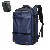 Mochila de viagem de 17 polegadas para laptop, mochila de compressão a vácuo, mochila escolar de grande capacidade para negócios, mochila expansível para atividades ao ar livre