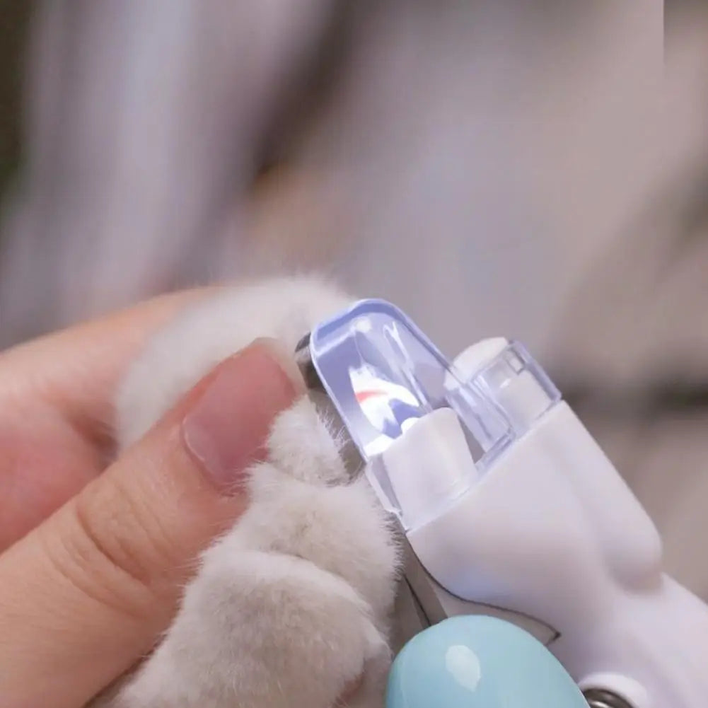 Cortador de unhas profissional para animais de estimação com luz LED Cortador de unhas para animais de estimação Tesoura de tosa para cães pequenos, gatos, acessórios para cães