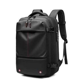 Mochila de viagem de 17 polegadas para laptop, mochila de compressão a vácuo, mochila escolar de grande capacidade para negócios, mochila expansível para atividades ao ar livre