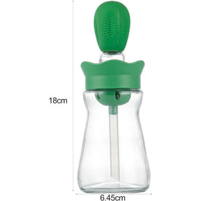 Dispensador de Óleo 2 em 1 com Pincel de Silicone - Ideal para Cozinhar e Assar