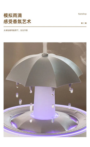 Umidificador de Ar Criativo Umbrella - Difusor de Óleo Essencial com Luz Colorida