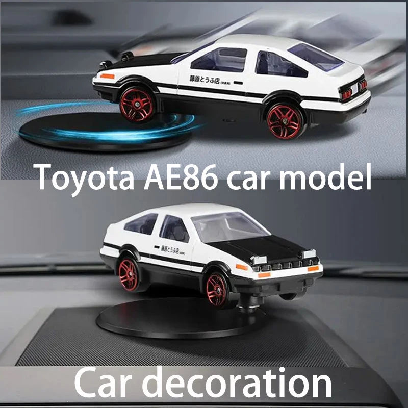 Modelo miniatura Toyta AE 86 giroscópio para console de carro