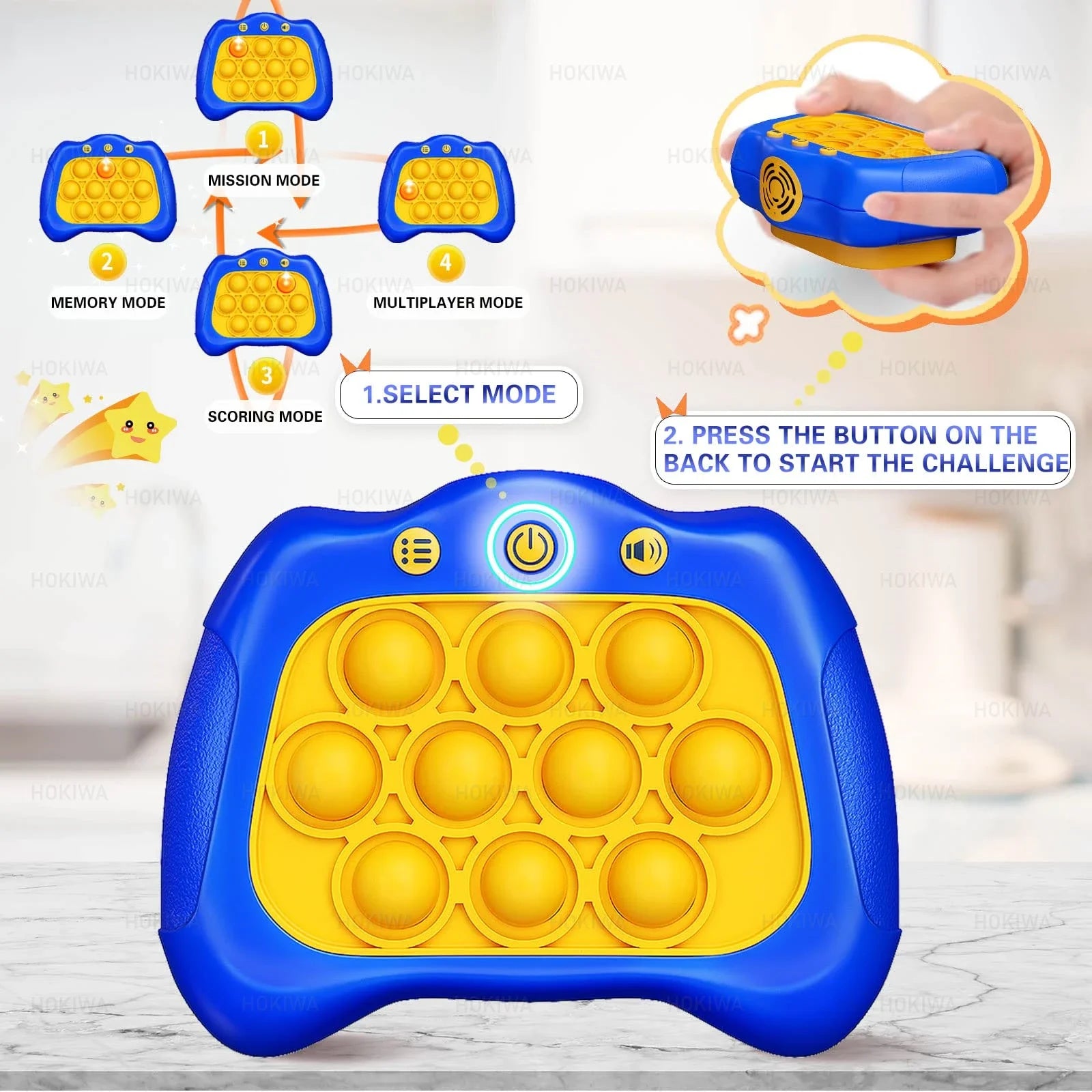 Jogo Pop It Fidget - Brinquedo Sensorial de Estourar Bolhas com Fases