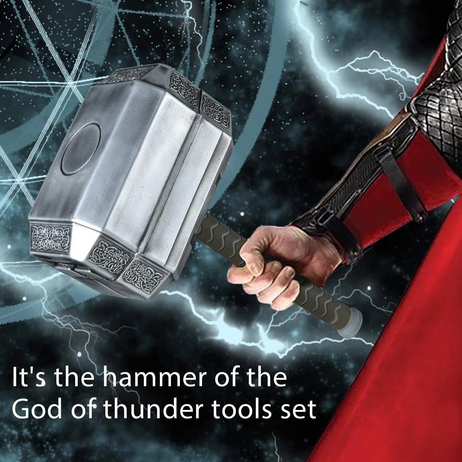 Kit de Ferramentas Mjolnir dos Vingadores - Maleta Completa para Reparos Domésticos