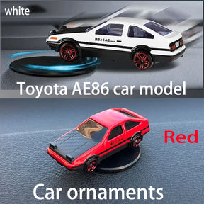 Modelo miniatura Toyta AE 86 giroscópio para console de carro