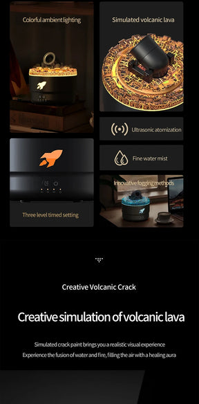 Umidificador de Ar Xiaomi - Difusor de Aromaterapia Vulcânico com Luz LED