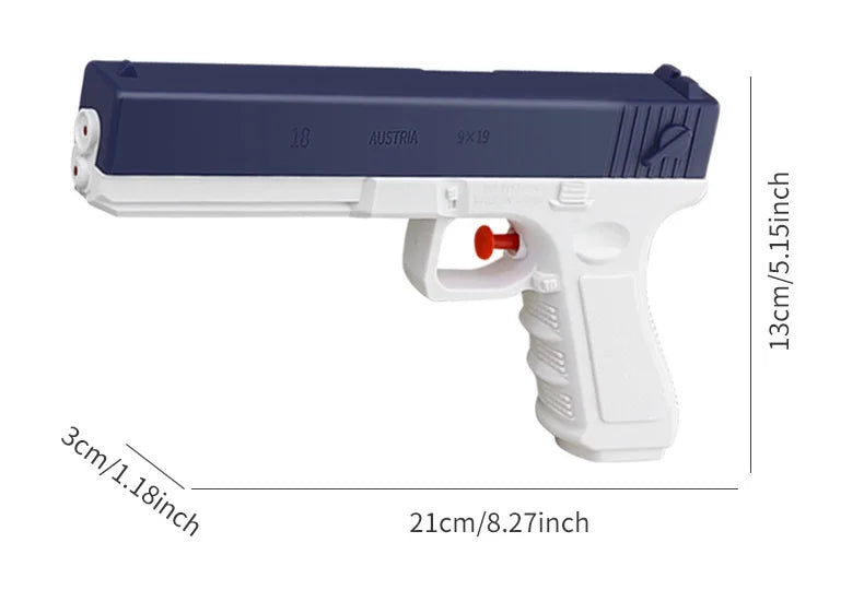 Pistola de água crepitante espirrando pequena pistola de água bebê banheiro banho ao ar livre spray brinquedo menino menina praia rafting