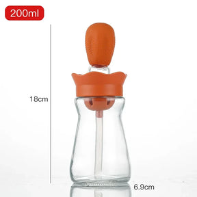 Dispensador de Óleo 2 em 1 com Pincel de Silicone - Ideal para Cozinhar e Assar