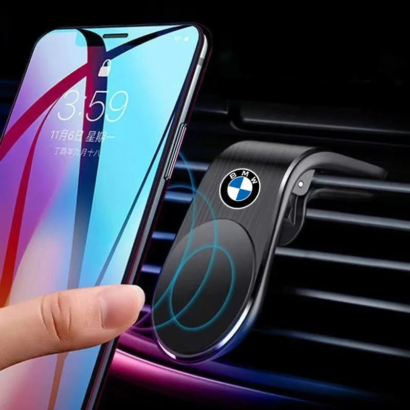 Suporte para celular automotivo magnético, logo BMW ou sem logo.