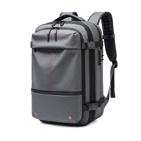 Mochila de viagem de 17 polegadas para laptop, mochila de compressão a vácuo, mochila escolar de grande capacidade para negócios, mochila expansível para atividades ao ar livre